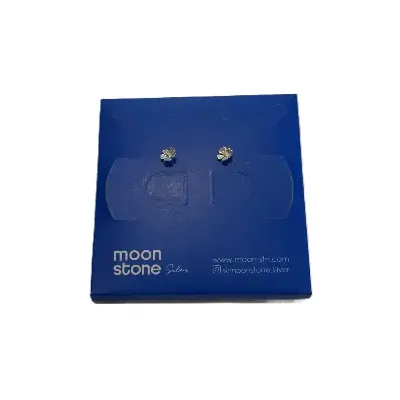 گوشواره نقره Moon Stone SE371